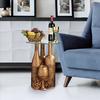 Design Toscano Wine and Dine Sculptural Glass-Topped Table EU32574